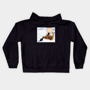 African American Kids on a Boat Kids Hoodie